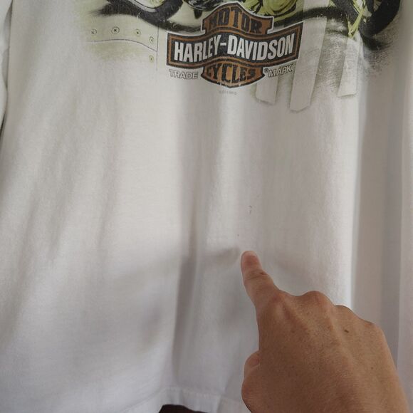 Harley Davidson Men's TShirt 2XL Airplane Pin Up Girl Military Biker Streetwear - Picture 9 of 9